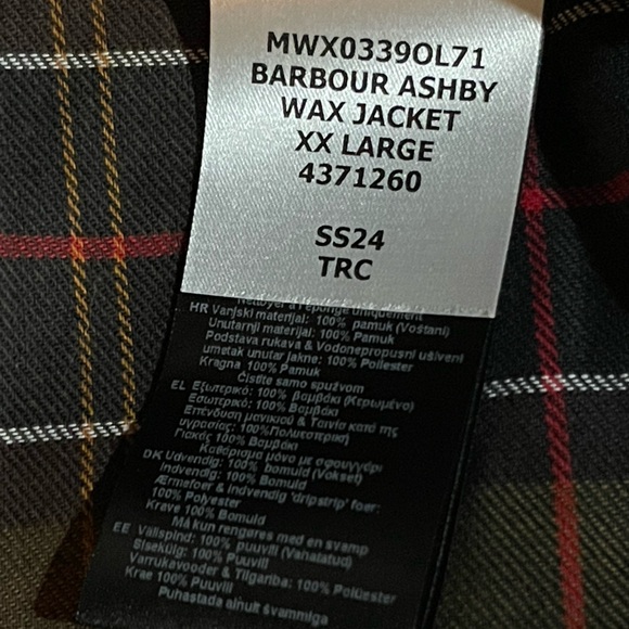 Barbour Ashby Waxed Jacket - Picture 6 of 8